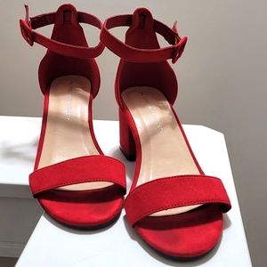 SWS Red Suede Heels
